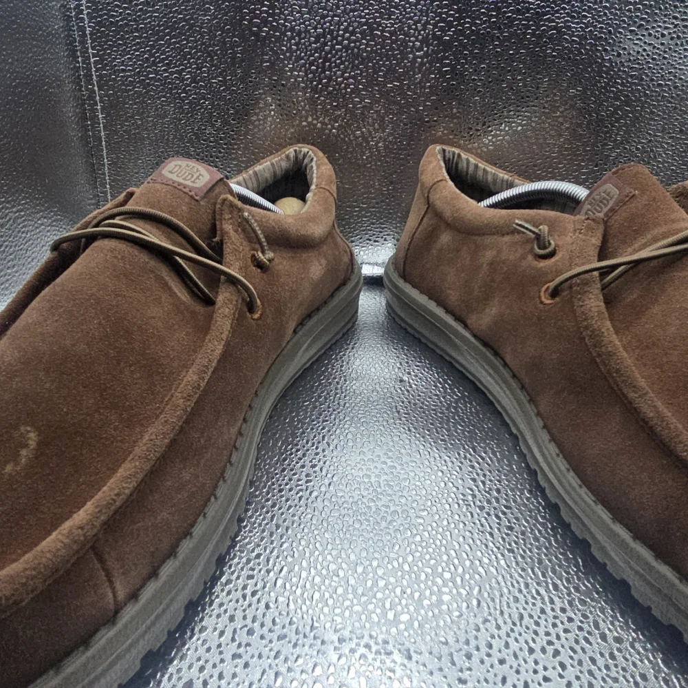 Hey Dude Brown Suede Casual Slip-On Loafers